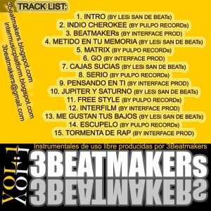 Trasera: 3beatmakers - 3beatmakers Vol. 1 (Instrumentales)
