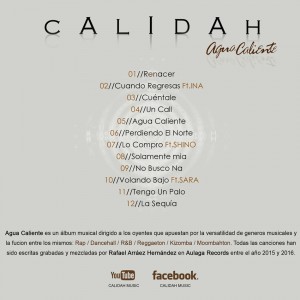 Trasera: Calidah - Agua caliente