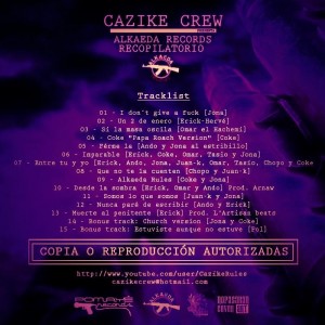 Trasera: Cazike crew - Alkaeda records recopilatorio