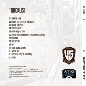 Trasera: Chalo VG - All 4 the music