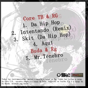 Trasera: Core T.B. y Rg - Musicaina