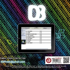 Trasera: D3 producciones - Free beats Vol. 1 (Instrumentales)