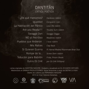 Trasera: Dantitan - Crítica Poética