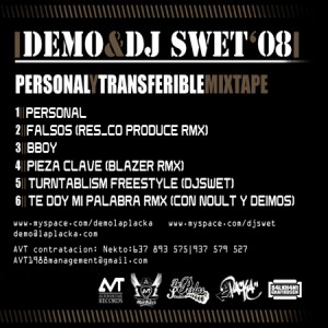 Trasera: Demo y Dj Swet - Personal y transferible (Mixtape)