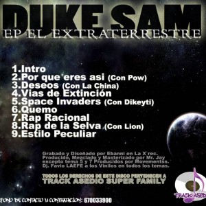 Trasera: Duke Sam - EP El extraterrestre