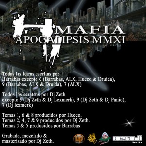 Trasera: H-Mafia - Apocalipsis MMXI