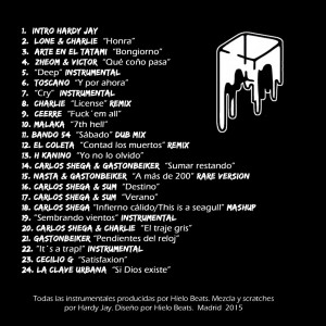 Trasera: Hielo Beats - Blanqueo mixtape - Mixed by Hardy Jay