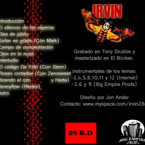 Trasera: Irvin - El silencio de los raperos