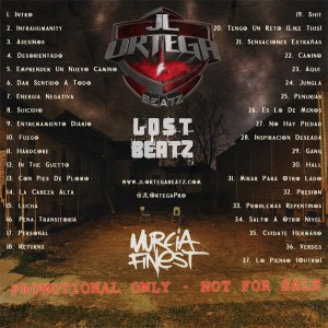 Trasera: JL Ortega Beatz - Lost beatz (Instrumentales)