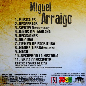 Trasera: Miguel Arraigo - Decisiones