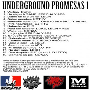 Trasera: Monastereo records - Underground promesas Vol.1