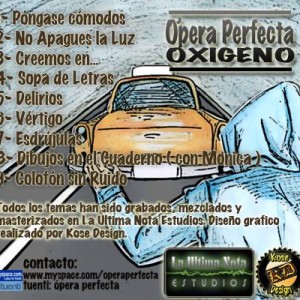Trasera: Opera perfecta - Oxígeno
