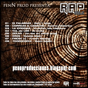 Trasera: Penn producciones presenta - RAP Vol. 2