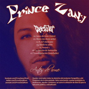 Trasera: Prince Zany - Antes de irme