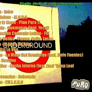 Trasera: Puro rap - El Recopilatorio Underground
