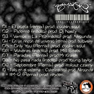 Trasera: Rimantiko - Ineditos y remixes