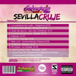 Trasera: Salmorejoflow beatz - Sevilla Cruje - La mixtape