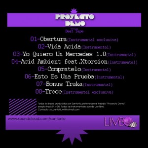 Trasera: Santonio - Proyecto demo (Versión beat tape)