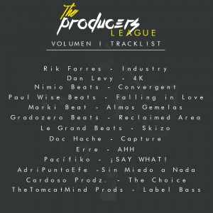 Trasera: VVAA - The producers league Volumen 1 (Instrumentales)