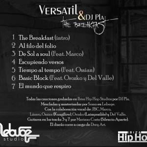 Trasera: Versatil y Dj pla - The breakfast