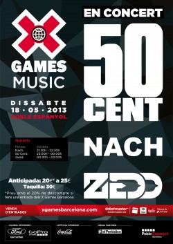 50 Cent y Nach en X-Games en Barcelona