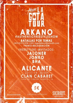 Arkano - La gota tour en Alicante