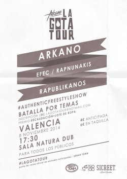 Arkano - La gota tour en Valencia