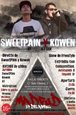 Batalla exhibición Sweetpain vs Kowen en Madrid