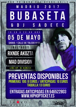 Bubaseta & DJ Sadeec en Madrid