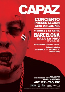 Capaz presenta "20 Golpes" en Barcelona