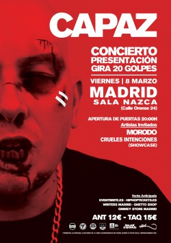 Capaz presenta "20 Golpes" en Madrid