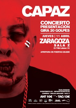 Capaz presenta "20 Golpes" en Zaragoza