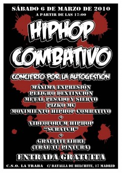 Conciertos por la autogestión Hip Hop combativo (Madrid) en Madrid