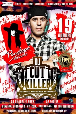 Dj Cut Killer, Dj Ghadaffi Rock y Dj Fadiel en Benidorm