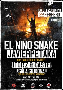 El Niño Snake, Javierpetaka, Pablo Pila, Fasther y más en Madrid