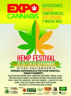 Expo Cannabis Hemp Festival (27,28 y 29 Sept) en Rivas-vaciamadrid