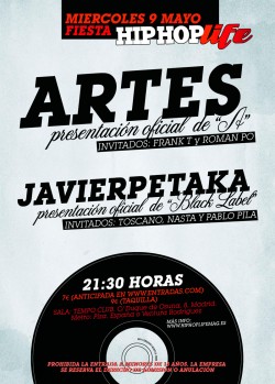Fiesta Hip Hop Life con Artes y Javierpetaka en Madrid