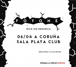Foyone presenta "Rico Sin denuncia" en A Coruña