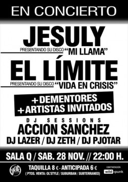 Jesuly & El Limite en Sala Q (SEV) en Sevilla
