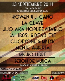 Kowen, J. Cano, La Clave, Jijo y más en Jaén