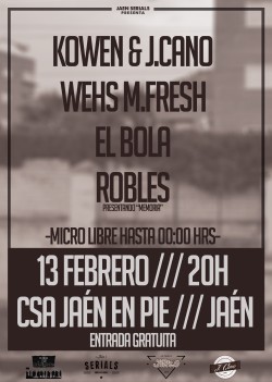 Kowen, J. Cano, Robles, Wehs M. Fresh y más en Jaén