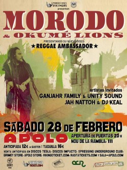 Morodo presenta "Reggae Ambassador" en Barcelona