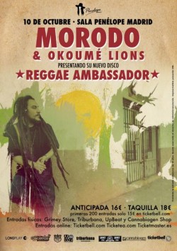Morodo presenta "Reggae ambassador" en Madrid