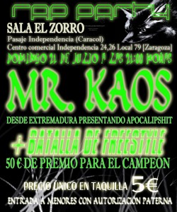 Mr. Kaos y Batalla de Freestyle en Zaragoza