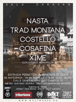 Nasta, Trad Montana, Costello, Cosafina y más en Madrid