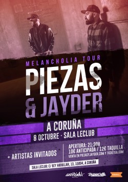 Piezas & Jayder - Melancholia tour en A Coruña