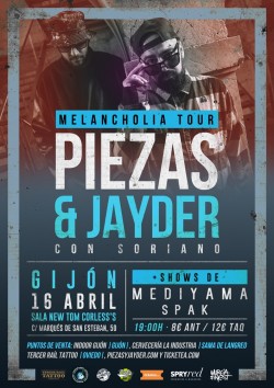 Piezas & Jayder - Melancholia tour en Gijón
