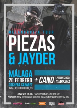 Piezas & Jayder - Melancholia tour en Málaga