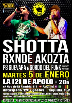Shotta, Rxnde Akozta, P8 Guevara y Gordo del Funk en Barcelona