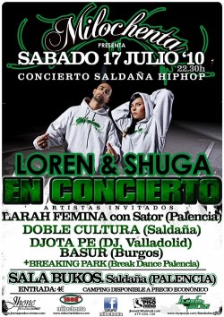 Shuga y Loren en Saldaña HipHop Jam (Palencia)